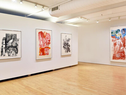 Robert Rauschenberg, Celebrating four decades of innovation and collaboration, exhibition view. Courtesy of Gemini G.E.L. at Joni Moisant Weyl