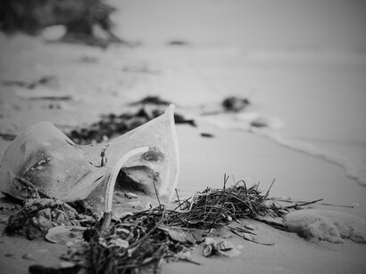 A beach choked by waste, a reminder that unchecked tourism leaves more than memories