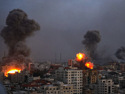 Gaza under heavy bombardment as Israeli airstrikes intensify, marking a major escalation in the ongoing conflict