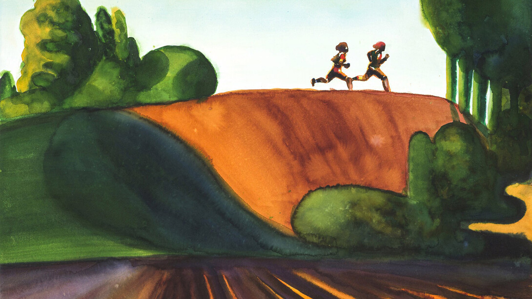 Lorenzo Mattotti, Corsa V (detail), 2025. Courtesy of Philippe Labaune Gallery