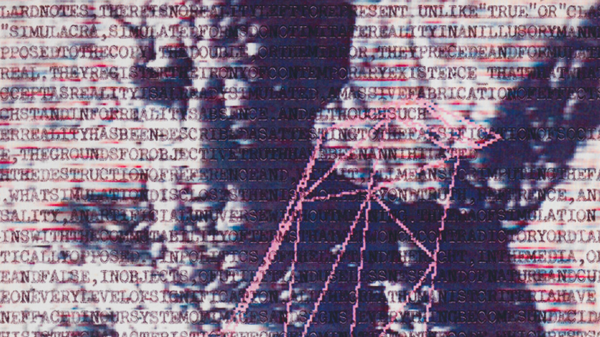 Joseph Nechvatal, Infinite apocalyptic messenger (detail), 1987. Courtesy of Magenta Plains Gallery