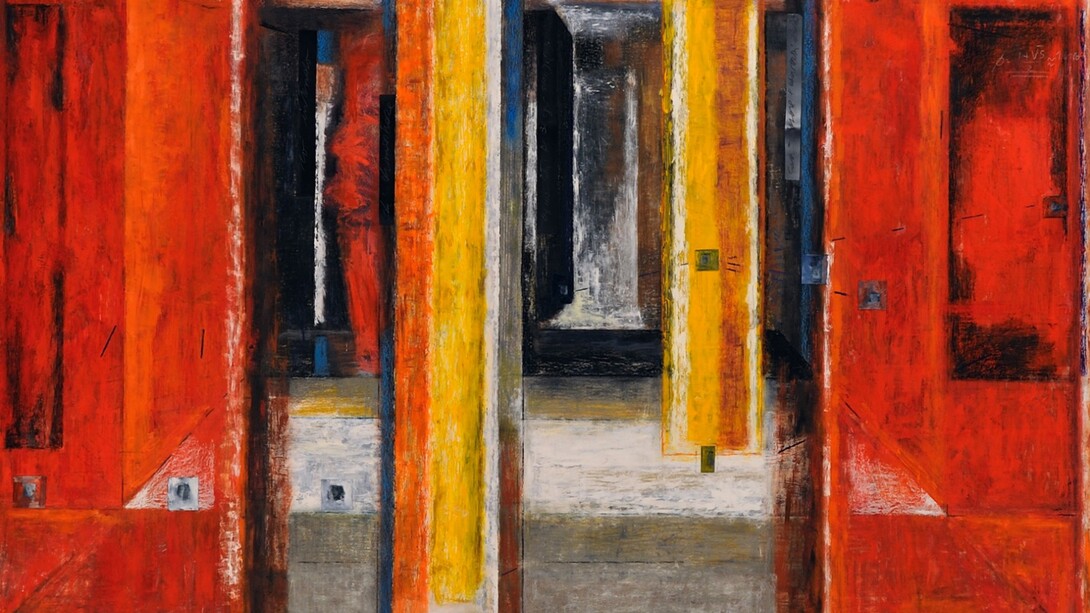 Emilio Belotti, "Omaggio a Piero della Francesca". Dalla serie "Controversus", dettaglio del lavoro di approfondimento sulla "Flagellazione" di Piero della Francesca, 2010