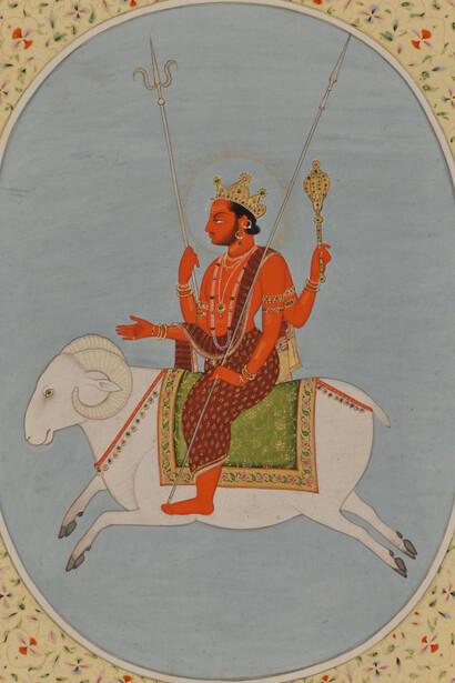 Aries (Mangala), from a series of Astrological paintings, Indian, about 1810. Courtesy of the Nelson-Atkins Museum