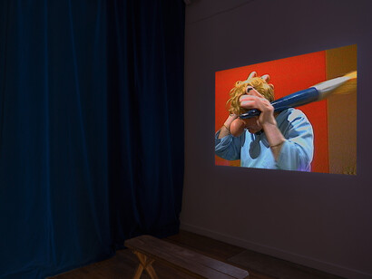 Paul McCarthy, Carolee Schneemann and Bruce Nauman, Electronic arts intermix, in residence, exhibition view. Courtesy of 47 Canal