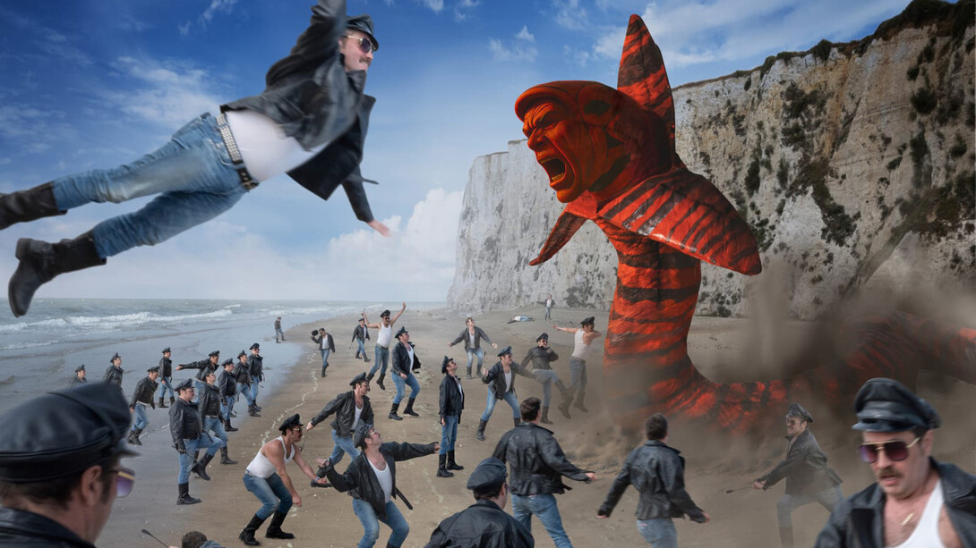 Sean Fader, The battle of the bulge: sandworm rising (detail), 2025. Courtesy of Brigitte Mulholland Gallery