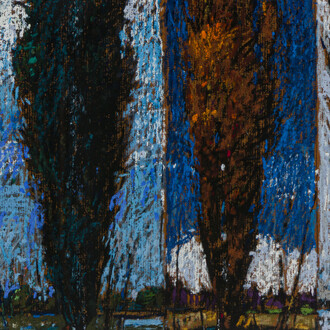 John Fincher, Poplar seasons (detail), ca. 1990s. Courtesy of LewAllen Galleries