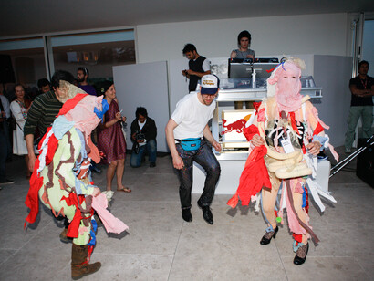 May 10, 2008. Ara Pacis. Spartacus Chetwynd performance. Courtesy of MACRO