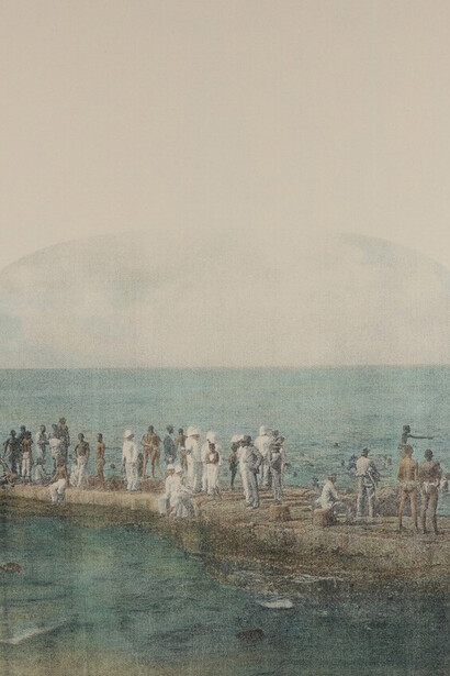 Simon Benjamin, Port of call no. 5 (detail), 2025. Courtesy of Patron Gallery