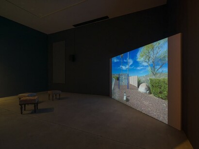 Samar Al Summary, Excavating the sky, exhibition view. Courtesy of ICA LA