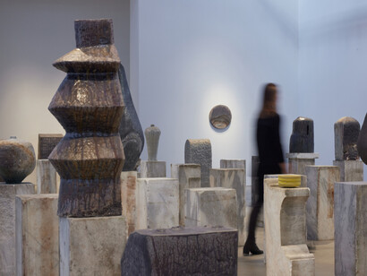 Theaster Gates, Oh, you’ve got to come back to the city, exhibition view. Courtesy of Gray Gallery