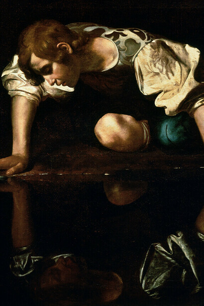 Caravaggio, Narciso (c. 1600)