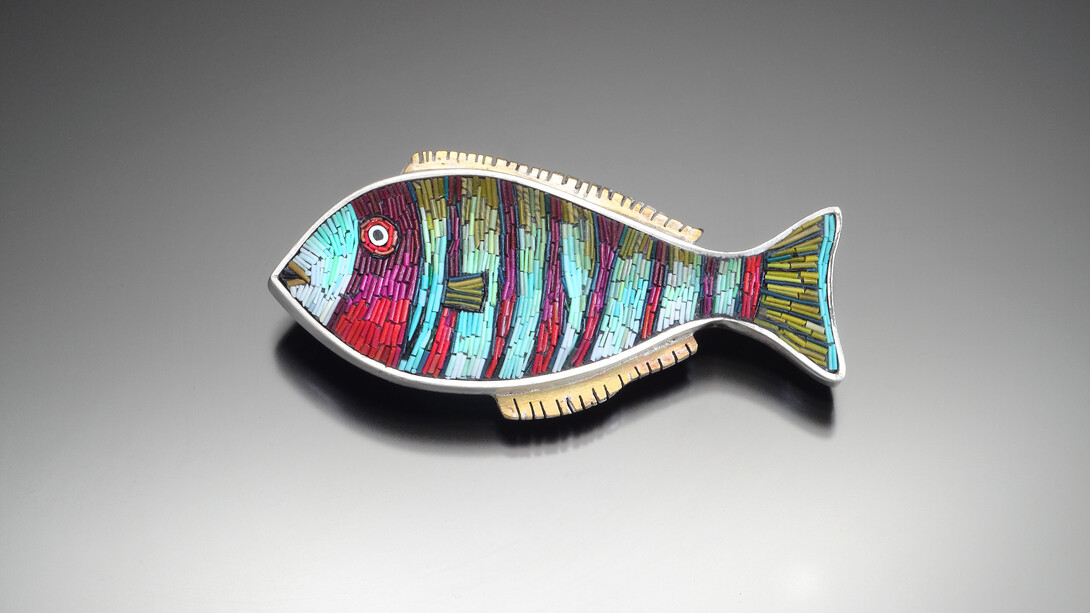 Cynthia Toops & Dan Adams, Top fish, 2025. Courtesy of Mobilia Gallery