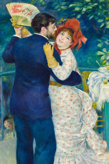 Auguste Renoir, Dancers (Bougival) or Dance in the country (detail), 1883. Courtesy of Morgan Library & Museum