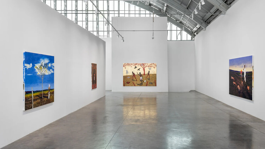 Antonio Obá, Nascimento, vista da exposição. Cortesia de Mendes Wood DM