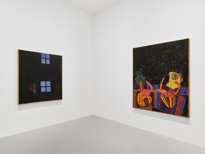 Tal R, domestic, exhibition view. Courtesy of Galerie Max Hetzler