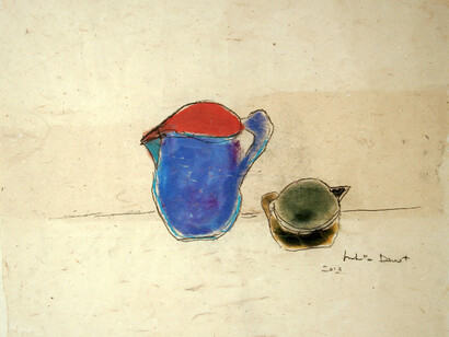 Isabella Ducrot, pastello e pigmento su carta cinese, 50 x 52 cm