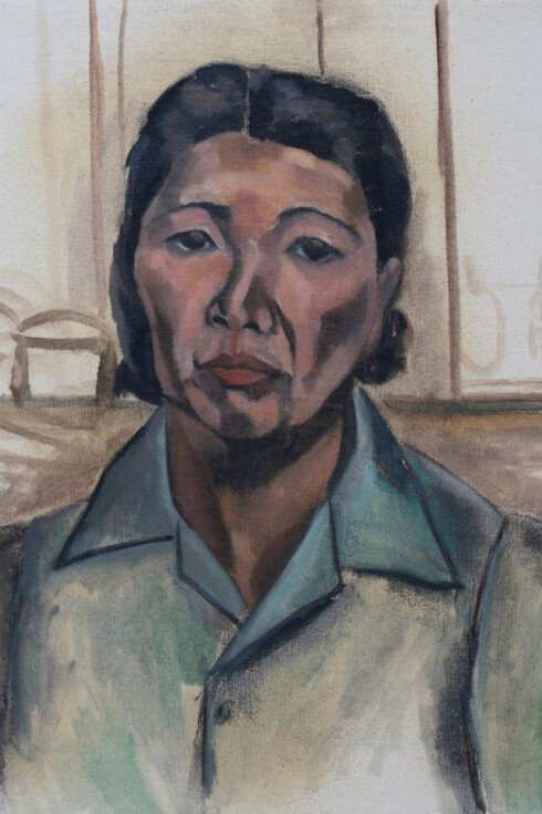 Hisako Hibi, Study for a self-portrait (detail), ca. 1944. Courtesy of Pennsylvania Academy of the Fine Arts