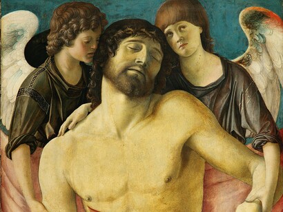 Giovanni Bellini, Der tote Christus, von zwei Engeln gestützt (detail), um 1470-1475. Courtesy of Gemäldegalerie