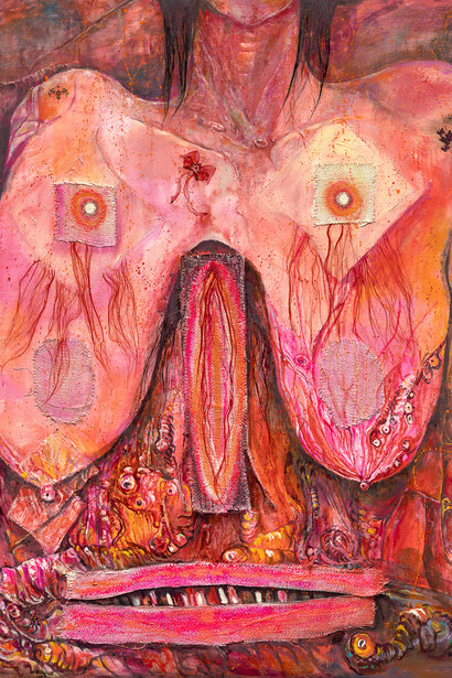 Jang Pa, Gore deco – Oh, those breasts, 2025. Courtesy of Kukje Gallery