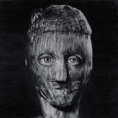 José Molina, Il dio della Terra. Earth’s God. Collezione Los Olvidados. Matita grassa Karismacolor su carta. Grease pencil Karismacolor on paper. 2012