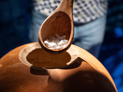 Tabita Rezaire, Calabash nebula: cosmological tales of connection, exhibition view. Courtesy of Weltmuseum Wien