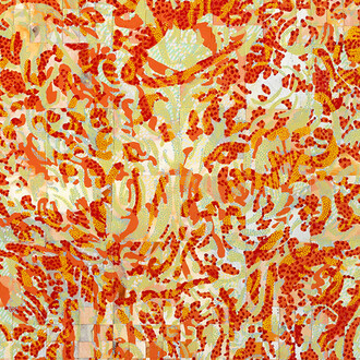 François Rouan, Recorda XII (détail), 2024. Avec l'aimable autorisation de Templon