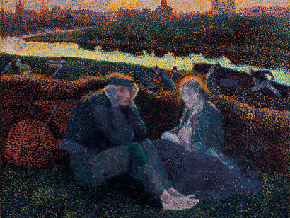 Jan Toorop, Evening (before the strike), 1888-9. Courtesy of the National Gallery © Photo courtesy of the owner