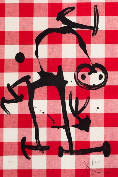 Joan Miró, The illiterate with red squares (23/75) (detail), 1969. Courtesy of West Chelsea Contemporary