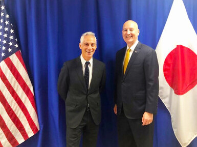 U.S. Ambassador to Japan Rahm Emanuel and Governor of Nebraska Pete Ricketts, 2022