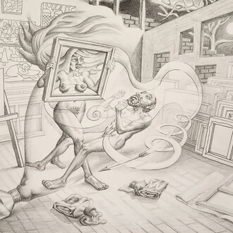 Tom Torluemke, Primary inspiration, 2023. Courtesy of Bert Green Fine Art