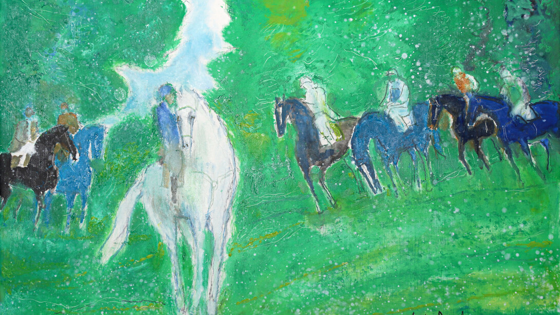 Andre Brasilier, La clairière au printemps (detail), 2020. Courtesy of Opera Gallery