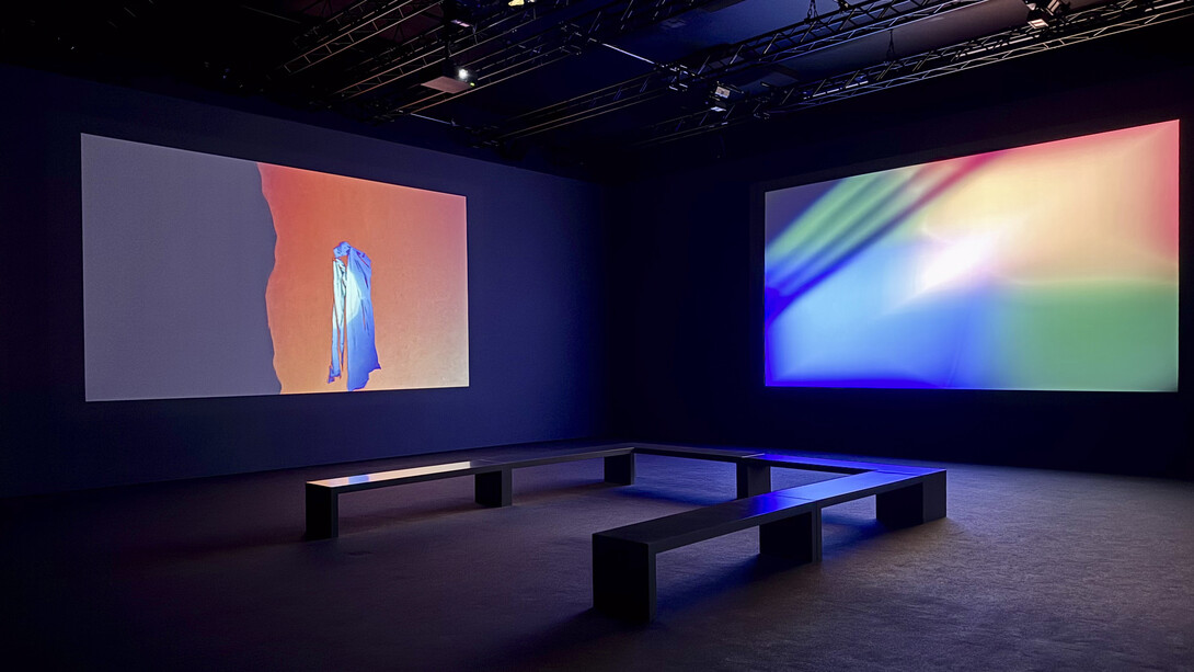 Sky Hopinka, Desmayos, vista de exhibición. Cortesía del Guggenheim Museum Bilbao