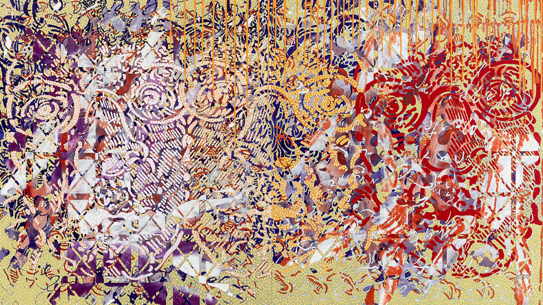 François Rouan, Recorda XI (detail), 2024. Courtesy of Templon