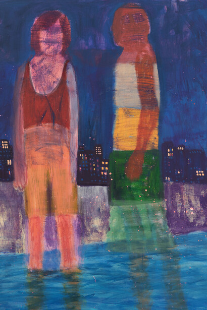 Katherine Bradford, Communal table. Courtesy of Canada Gallery