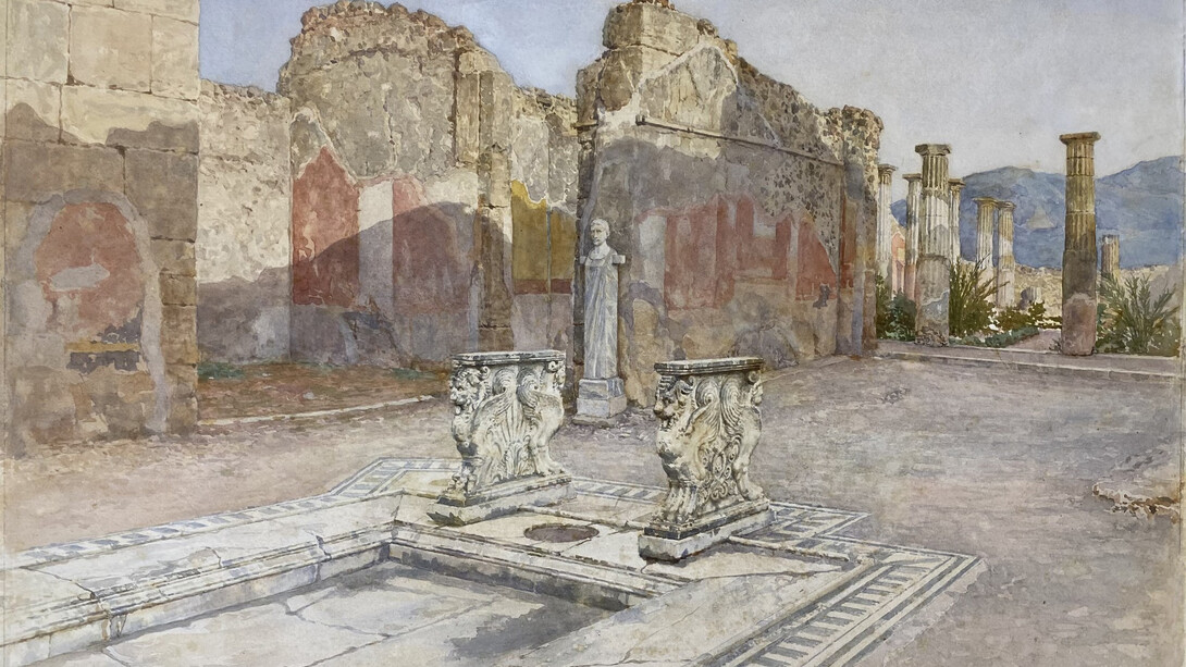 Luigi Bazzani Pompei, Casa di Cornelio Rufo (detail), 1913. Courtesy of Museo Archeologico Nazionale