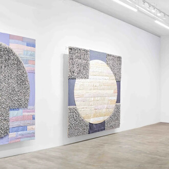 Marie Watt, Thirteen moons, exhibition view. Courtesy of Marc Straus Gallery