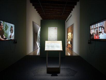 Atlas de arquitectura contemporánea en México, vista de exhibición. Cortesía del Museo Amparo