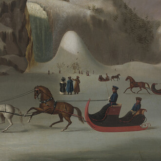 Robert C. Todd, The ice cone, Montmorency Falls (detail), c. 1850. Courtesy of National Gallery of Canada