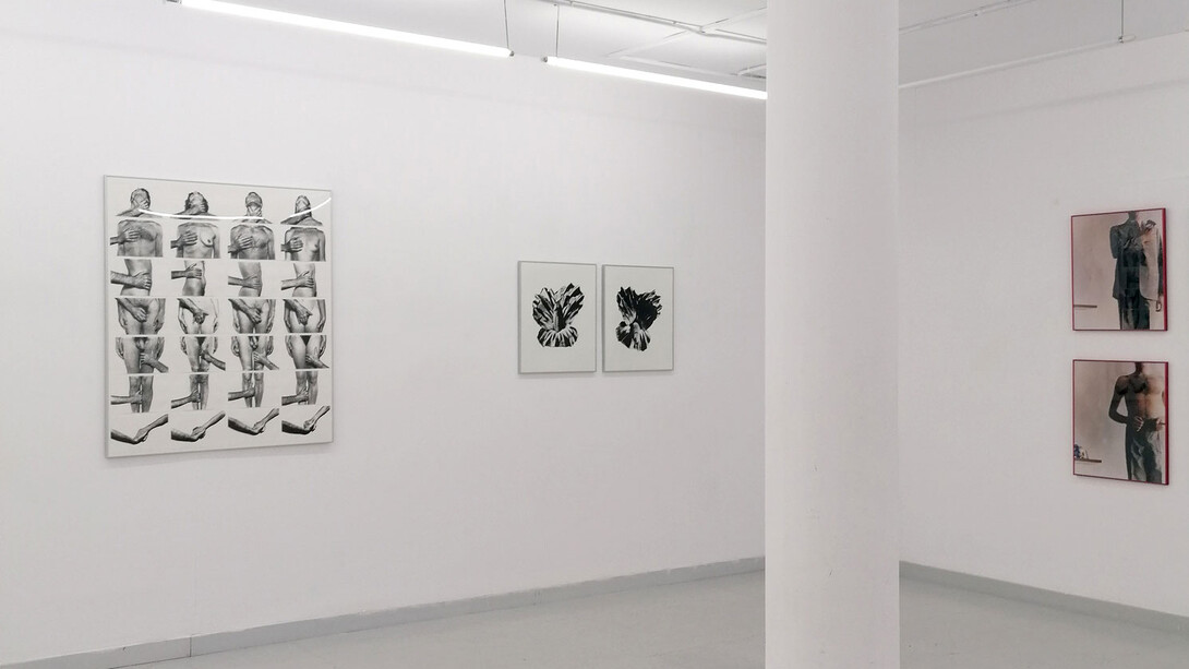 Juan Hidalgo, Arte de Eros, vista de exhibición. Cortesía de la Galería Adora Calvo