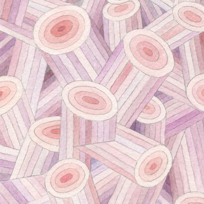 Crystal, watercolour 16 × 12 cm, Mark Weighton 2025