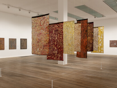Emily Kam Kngwarray, exhibition view. Courtesy of Tate Modern