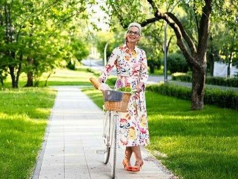 A lady taking a serene stroll, emphasizing the beauty of enjoying life slowly and alone