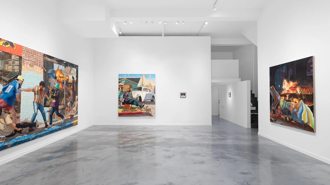 Elmer Guevara, Yesterday like today / Ayer cómo hoy, exhibition view. Courtesy of Charlie James Gallery