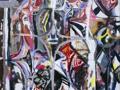 Grace Rosario Perkins, Now I’m makin money and it’s good to be single, to mingle with the ladies while their earrings jingle (detalle), 2023. Cortesía de Whitney Museum