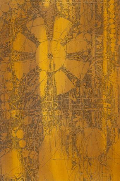 Guillaume Dénervaud, A daffodil sign stands in front of the fence (detail), 2026. Courtesy of Bel Ami