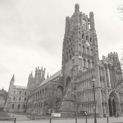 Kathedrale von Ely, England. Einsturz des zentralen Turms im Jahr 1322