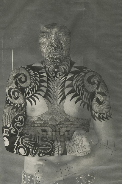 Carlos Villa, Self-portrait (Tattoo drawing), 1971. Courtesy of Tang Museum © Estate of Carlos Villa