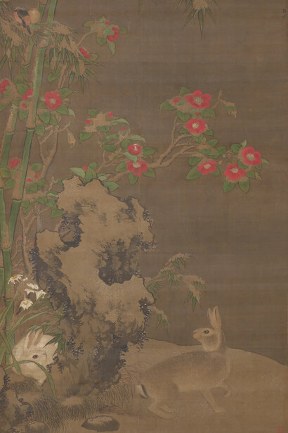 Lü Ji, Two rabbits in winter (detail), late 1400s–early 1500s. Courtesy of Cleveland Museum of Art