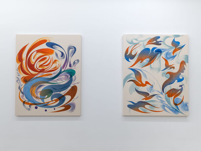 Haoyun Erin Zhao, Rivers flow through us, exhibition view. Courtesy of Morgan Lehman Gallery