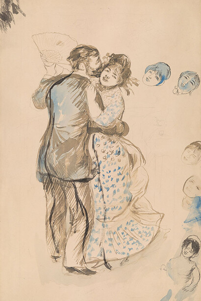 Auguste Renoir, Study for “Dance in the country” (detail), 1883. Courtesy of Morgan Library & Museum